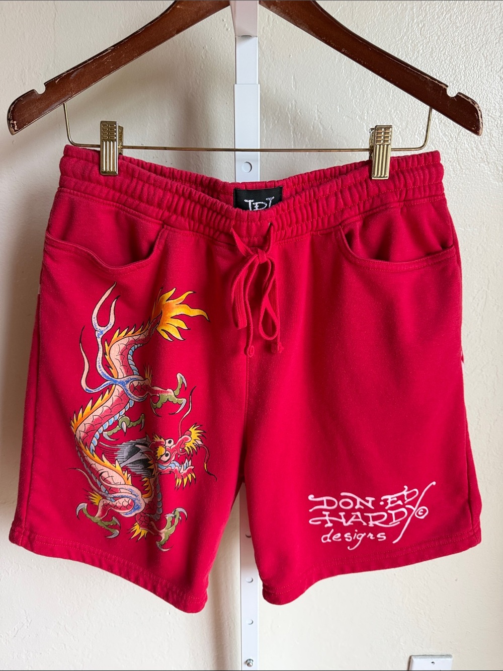 Ed Hardy Y2K Shorts With Dragon Graphics  Size Medium